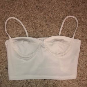 white crop top